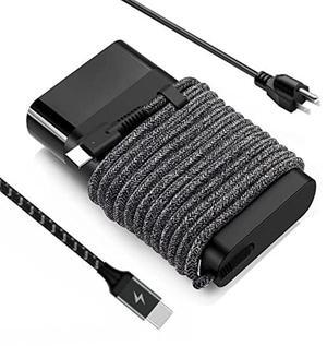 65W Slim USB-C Charger for HP Envy - Fit for HP Chromebook, EliteBook x360 860 840 g9 g8, Spectre x360, HP ProBook Laptop Type C Power Adapter with Premium Braided Nylon Cord