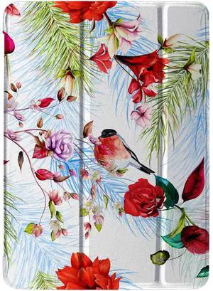DuraSafe Cases for iPad 9.7 Inch 2014 Air 2nd Generation [ Air 2 ] A1566 A1567 MGLW2LL/A MH0W2LL/A MGKM2LL/A MH182LL/A MGKL2LL/A Ultra Smart Auto Sleep/Wake Printed PC Cover - Birds & Flowers