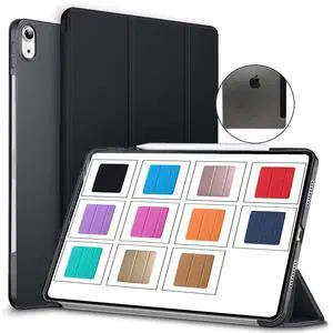 DuraSafe Cases for iPad PRO 11 Inch 1 Gen 2018 [ PRO 11 1st ] A1980 A1934 Slim Lightweight Protective Frosted PC Dual Angle Stand Front & Back Cover - Coal