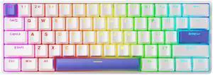 DrunkDeer G60 Rapid Trigger Mechanical Gaming Keyboard TKL Magnetic Switch Keyboard RGB PBT Keycaps Compact 60% Layout 61Keys USB Wired,White