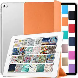 DuraSafe Cases for iPad PRO 1st Gen 2015 12.9 Inch [ 1 Gen ] ML0H2LL/A ML0G2LL/A ML0N2LL/A ML0Q2LL/A ML0R2LL/A ML0V2LL/A ML0U2LL/A iPad Cover with Translucent Frosted Hard Back - Orange