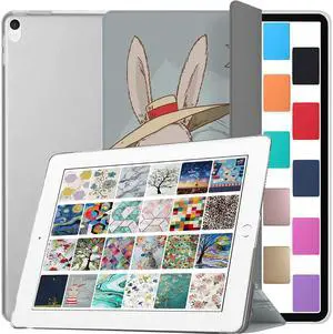 DuraSafe Cases for iPad Pro 12.9 2 Gen Transparent Back Case A1670 MQDC2LL/A MQDD2LL/A MQDA2LL/A A1671 MP6H2LL/A MP6J2LL/A MP6G2LL/A MPL02LL/A MPL12LL/A A1821 MQEF2LL/A MQED2LL/A - Bunny Hat