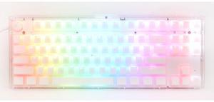 Ducky One 3 Aura 80% Mechanical Keyboard: Quack Mechanics Dampening, Hot-Swappable Cherry MX Red Switches, High-Density PBT Doubleshot Keycaps, RGB, US, Aura White