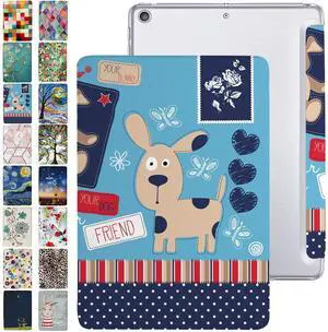 DuraSafe Cases for iPad Air 4/5/6 11 Gen A2588 A2316 MM6R3LL/A MM6T3LL/A MYHX2LL/A Trifold Printed PC Lightweight Clear Back Cover - Puppy Friend
