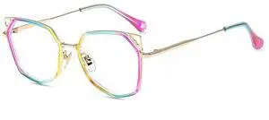 Firmoo Women Cat Eye Blue Light Glasses, Stylish Cat Ears Blue Light Blocking Glasses for Computer, Game, TV, Multicolor