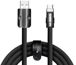 Black Chubby - Special Black Samurai Edition Durable 240W Fast Charging Cable Ultra-Thick Silicone USB C Cable for iPhone 16/15 Series iPad MacBook Galaxy Series, USB A to Type C, 6.6FT