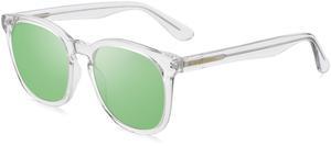 GLEASANNA Sleep Glasses for 99.9% Blue Light Glasses Dual AR Coatings Green Lens for Computer Gaming Reduce Eyestrain