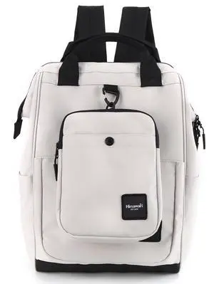 himawari 14.9 inch Women's Laptop Backpack, Large Capacity College Schoolbag, Waterproof Travel Bag for Men & Women-0403-02#Light Grey