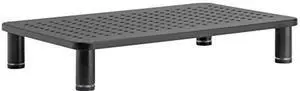 Husky Mounts Monitor Riser Laptop Stand, Adjustable Legs, Stackable, 14.5" x 9.25" x 3.25" Max Height, Matte Black Steel, 1 Stand