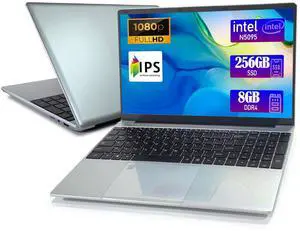 IJKKJI Laptop - Laptop Computer, 15.6 Inch Laptops, 8GB DDR4 RAM 256GB SSD, Intel Celeron N5095, Computers with Win 11, 1920 x 1080 Display, Type-C, HD for Businesses and Students