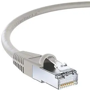 InstallerParts (10 Pack Ethernet Cable CAT6 Cable Shielded (SSTP/SFTP) Booted 1 FT - Gray - Professional Series - 10Gigabit/Sec Network/High Speed Internet Cable, 550MHZ