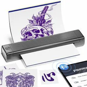 Itari A886 Tattoo Stencil Printers, Tattoo Kit with 10 Pcs Transfer Paper, Bluetooth Stencil Printer for Tattooing, Wireless Tattoo Machine for Beginner/Artist/Temporary Tattoos