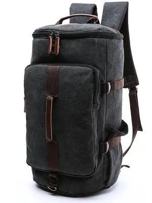 IT'SCARL Casual Daypacks Backpack men's travel bag outdoor hiking waterproof 17 inch laptop bag circular multi-purpose pocket (black)
