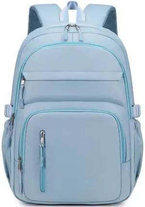 JIANYA Big Student Laptop Backpack Middle School Teen Girls Bookbag, Blue