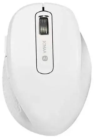 JOMAA Wireless + Bluetooth AI Mouse Smart Voice Mouse Support Stroke Translation Voice Input Conversion to Improve Work Efficiency, Applicable to Win, Mac (White)