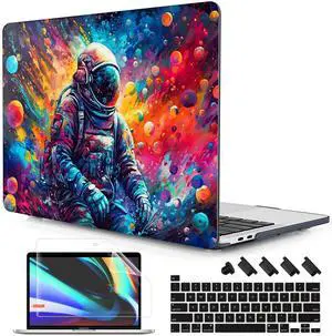 Lepeoac for MacBook Pro 16 inch Case 2019 2020 Release Model A2141, Plastic Hard Shell Cover with Keyboard Cover & Screen Protector for MacBook Pro 16 inch with Touch Bar & Touch ID - Astronaut
