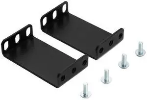 LiyaTech Rackmount 3.1 inch Rack Recessed Adapter for 1U Rack, Black