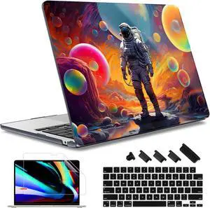 May Chen for M4 MacBook Air 13.6 Inch Case 2025 2024 2023 2022 Release Models: A3240 A3113 M3 A2681 M2, Plastic Hard Shell Case for MacBook Air 13.6" with Retina Display Fits Touch ID, Astronaut S929