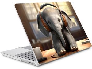 May Chen for 15 inch Microsoft Surface Laptop 3/4/5 with Metal Palm Rest Models:1872 1873 1953 1979, Plastic Hard Shell Case with Screen Protector & Keyboard Cover & Dust Plug, Cute Baby elephent