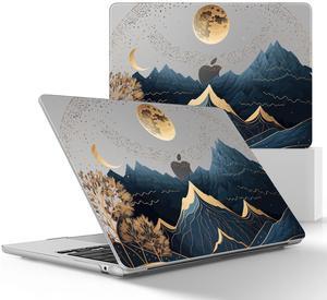 May Chen for MacBook Air M4 M3 M2 13.6 inch Case 2025 2024 2023 2022 Release, Models: A3240 A3113 A2681, Flexible Plastic Case for M4 13.6" Laptop, Hard Shell with Keyboard Cover, Dream Art Mountain