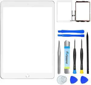NB+ for iPad 9 (9th Generation) A2602 A2603 A2604 A2605 Screen Replacement Glass Digitizer, for iPad 9th Gen 10.2" Touchscreen(2021 Released), Full Repair Kit, Adhesive and without Home Button