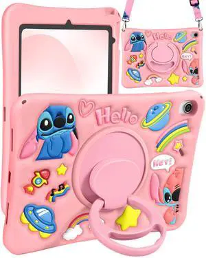 Petonist for iPad 10th Generation Case 10.9 Inch - Cute Cartoon Character 3D Unique Design for Girls Women Girly Soft Silicone Kickstand for iPad Case 10th Generation 2022 with String, PK Stit