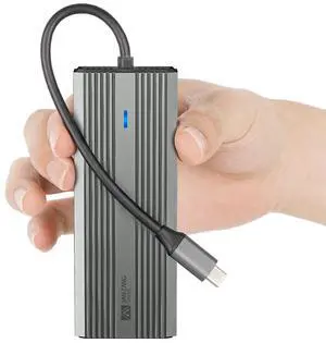 USB C Hub, SANZANG 8 in 1 USB-C Docking Station to HDMI Adapter, 4K@60Hz HDMI, 1Gbps Ethernet,100W Pass-Through Charging, SD/TF Card Slot,5Gbps 3.0 High Speed for MacBook