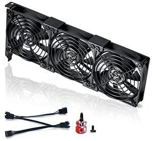 SCCCF Graphics Card Cooler with Dual 90mm & 92mm PWM Fans - PCI Slot Mountable VGA/GPU Cooling System, High Airflow Quiet Cooling