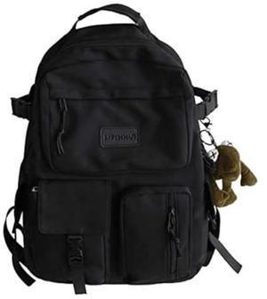 Casual Large Capacity Student Backpacks Cute Backpack for Back To School Traveling Hiking Teens Girls Aesthetic Backpack... (Black)