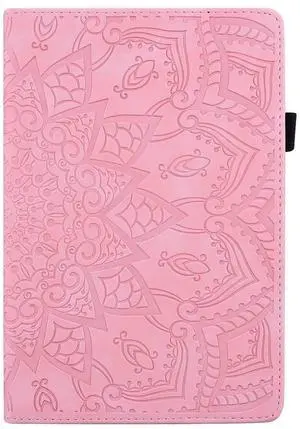 TIPOYOROO Case for Samsung Galaxy Tab S10 Plus 2024 (X820/SM-X826B)/S9 Plus (X810/X816) /S9 FE+(X610/X616) 12.4 Inch 2023 PU Leather Folio Cover Multi-Angle Viewing Auto Sleep/Wake Function- Pink