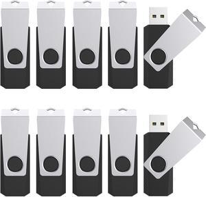 TOPESEL USB Storage Flash Drive,100PCS 8GB Bulk USB 2.0 Flash Drive Bulk Pack, USB Flash Drives Memory Stick, USB Drive Thumb Drives USB Stick Flash Memory Stick Swivel (8G, 100 Pack, Black)