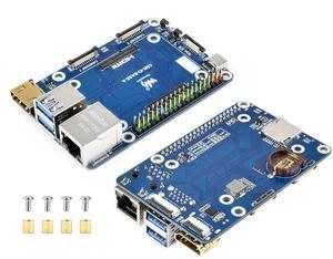 Mini Base Board Compatible with Raspberry Pi Compute Module 5 Lite/eMMC Series, CM5 Base Board with Color-Coded 40PIN GPIO Header/PCIe/MIPI/HDMI/USB 3.2/USB 2.0 FFC/Gigabit Ethernet Interface,etc.
