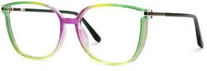 VOOGLAM Square Blue Light Glasses for Women Cute Computer Office with Trending Frame Glasses Multicolor Kinfe GJGT548130-12