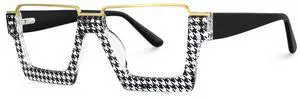 VOOGLAM Blue Light Glasses for Women Men Computer Phone TV Anti Eyestrain Dry Eyes Pattern Rectangle Dardhan GJGP596413-09 Trend