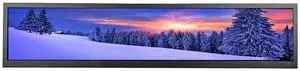 VSDISPLAY 19 Inch IPS Stretched Bar LCD Display 1920x360 Autoplay Monitor for Advertising Extra Display Gaming Cabinet Topper Monitor with USB Ports