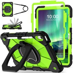 WESOROL Case for iPad (A16) 11th 2025 (11-inch) /iPad 10th Generation 2022(10.9 inch),Military Grade Shockproof Cover for i Pad 11/10 Gen with Rotating Stand Screen Protector Pencil Holder,Black Green