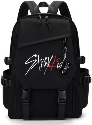 Yanmzmin StrayKids Backpack Kpop Stray Kids Merch Schoolbag Casual Travel Laptop Backpack for Stay Skz Fans Gifts