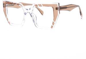 Zeelool Classic Square Blue Light Blocking Glasses for Women ZJGA150591-03 Brown-crystal