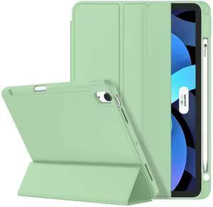 ZryXal iPad Air 11 Inch Case M3 2025 / M2 2024, iPad Air Case 5th Generation/4th Generation 2022/2020 10.9 Inch [Support Touch ID and Auto Wake/Sleep](New Matcha Green)