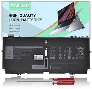 ANCBD X1W0D Battery Replacement for Dell XPS 13 7390 2-in-1 / XPS 13 9310 2-in-1/P103G P103G001 P103G002 Series Laptop X1WOD 52TWH XX3T7 0XX3T7 MM6M8 0MM6M8 00FDRT 7.6V 51Wh/6375mAh 4-Cells
