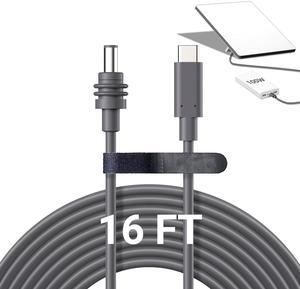 Starlink Mini Cable 5M/16FT - Waterproof Starlink Mini USB C Power Cable, 18AWG, Works with 100W+ PD Source