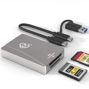 Lecteur De Cartes Double Fente Alxum USB-C 10 Gbps - CFexpress Type A + SD UHS-II - Compatible Windows/Mac/Android