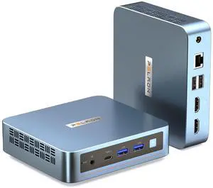 PELADN Mini PC, Twin Lake N150(Upgraded N100),8GB DDR4/256GB SSD,Type-C/Dual HD,Mini Desktop Computer,WiFi5 4K/60Hz Triple-Display USB3.2/BT4.2 Mini Computers for Home Business
