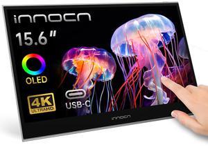 INNOCN 15.6" Portable Monitor OLED Touch Second Screen for Photo Editing with 4K, 100% DCI-P3, 100000:1, 10Bits, USB C External Monitor for Laptop,PC, Phone,Consoles, Brown