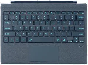 Zoof Type Cover for Microsoft Surface Pro 7+ / Pro 7 / Pro 6 / Pro 5 / Pro 4 / Pro 3, 12.3 inch, Ultra-Slim Wireless 7 Color Backlit Tablet Keyboard with Multi Touchpad Bluetooch (Blue with Backlit)