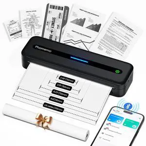 Phomemo Portable Printers Wireless for Travel, Inkless Portable Thermal Printer for Phone Laptop, Support 8.5'' x 11'' US Letter and A4 Szie, Bluetooth Mobile Printers for Vehicle Office Home Use