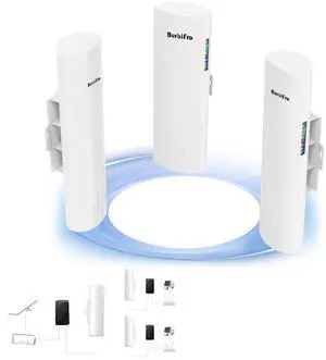 Point to Multipoint Outdoor Internet Long Range Wireless Bridge for Starlink Gen 3 Router, Starlink WiFi Extender, IP65 Waterproof, 5.8GHz 3KM 100Mbps with 16dBi High Gain Antenna, 3 Pack