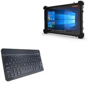 BoxWave Keyboard Compatible with MobileDemand xTablet Flex 10B - SlimKeys Bluetooth Keyboard, Portable Thin with Chiclet-Style Keys - Jet Black