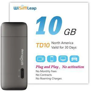 4G LTE Portable WiFi Hotspot for Travel No SIM Required, No Contract, Pocket Router Road Trips & Vehicles Works in 150+ Countries 10GB Data for North America Plug and Play