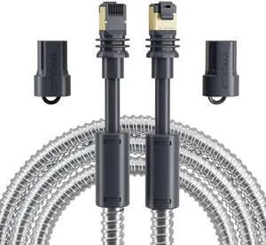 STARGEAR Starlink Mini Gen 3 Cable 16.4FT, Heavy Duty Starlink Ethenet Power Cable Replacement Extension Cord Stainless Steel Sleeve Starlink Accessories